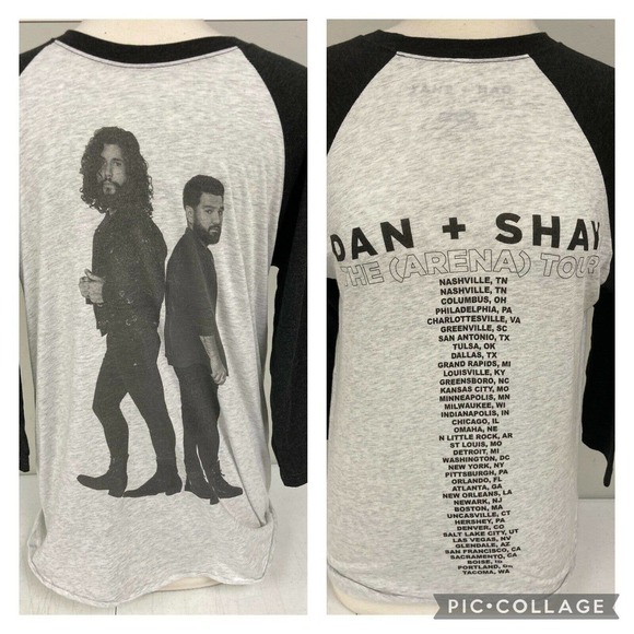 Dan & Shay Concert Long Sleeve T-Shirt The Arena Tour Size Medium Country Band - Picture 1 of 7